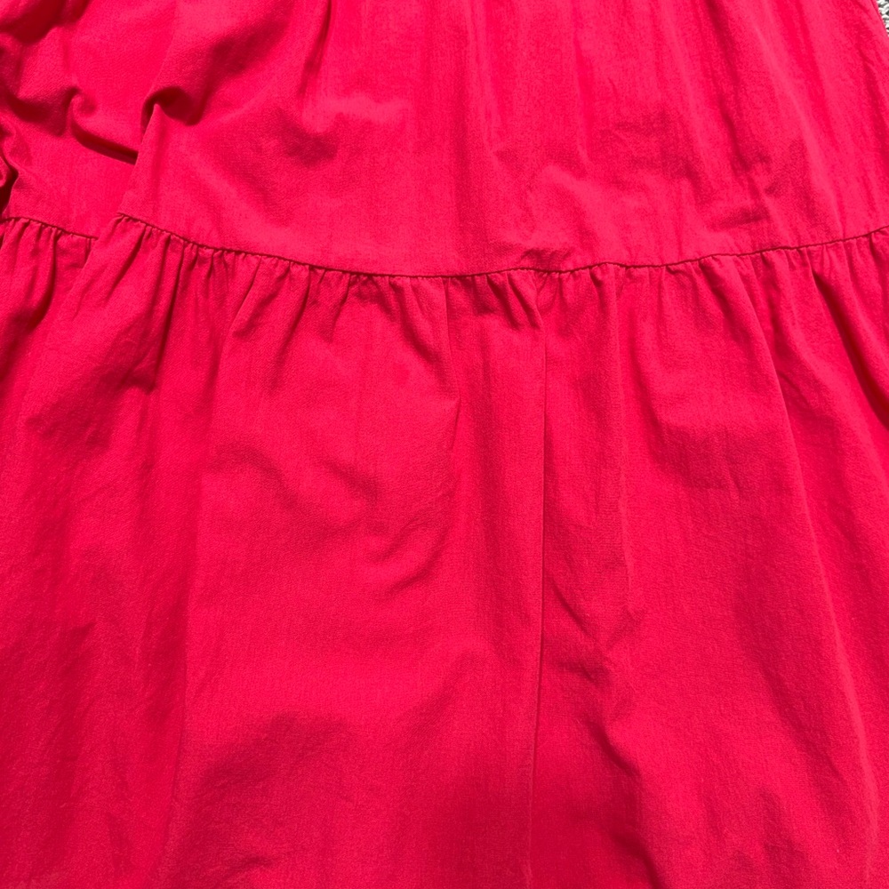 Pomander Place Bright Red Tiered Midi Dress - Picture 8 of 9
